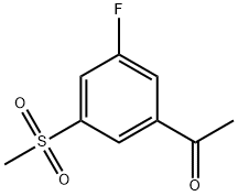 3’-Fluoro-5’-(methylsulphonyl)acetophenone Struktur