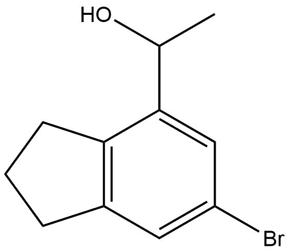 1-(6-bromo-2,3-dihydro-1H-inden-4-yl)ethan-1-ol Struktur