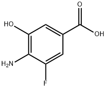 Benzoic acid, 4-amino-3-fluoro-5-hydroxy- Struktur