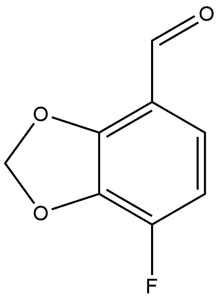 7-fluorobenzo[d][1,3]dioxole-4-carbaldehyde Struktur