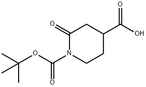 1,4-Piperidinedicarboxylic acid, 2-oxo-, 1-(1,1-dimethylethyl) ester Struktur