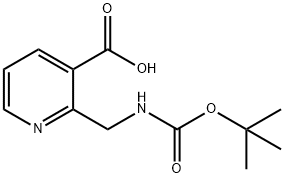 2-({[(tert-butoxy)carbonyl]amino}methyl)pyridine-
3-carboxylic acid Struktur