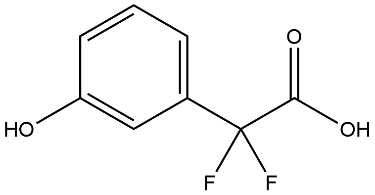 2，2-difluoro-2-(3-hydroxyphenyl)acetic acid Struktur