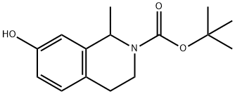 1,1-Dimethylethyl 3,4-dihydro-7-hydroxy-1-methyl-2(1H)-isoquinolinecarboxylate Struktur