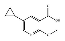 3-Pyridinecarboxylic acid, 5-cyclopropyl-2-methoxy- Struktur