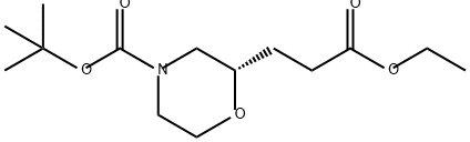 2-Morpholinepropanoic acid, 4-[(1,1-dimethylethoxy)carbonyl]-, ethyl ester, (2S)- Struktur