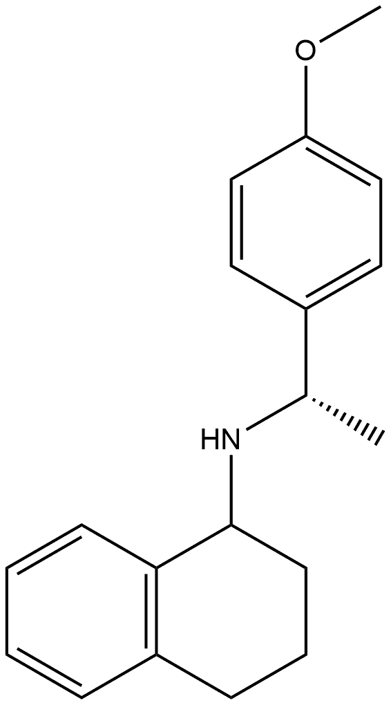 N-((S)-1-(4-methoxyphenyl)ethyl)-1,2,3,4-tetrahydronaphthalen-1-amine Struktur