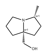 1H-Pyrrolizine-7a(5H)-methanol, tetrahydro-3-methyl-, (3R,7aR)-rel- Struktur