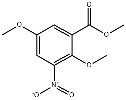 Benzoic acid, 2,5-dimethoxy-3-nitro-, methyl ester Struktur