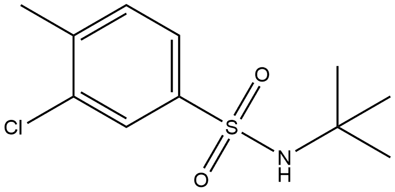 N-tert-butyl-3-chloro-4-methylbenzene-1-sulfonamide Struktur