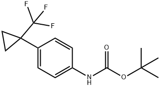 Carbamic acid, N-[4-[1-(trifluoromethyl)cyclopropyl]phenyl]-, 1,1-dimethylethyl ester Struktur