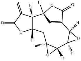 (1aS,1bR,2aR,6R,6aR,9aS,10aS)-1a,1b,2a,6a,7,9a,10,10a-Octahydro-10a-methyl-7-methylene-4H-6,3-methenofuro[3,2-c]bisoxireno[f,h]oxacycloundecin-4,8(6H)-dione Struktur