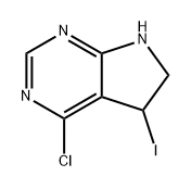 5H-Pyrrolo[2,3-d]pyrimidine, 4-chloro-6,7-dihydro-5-iodo- Struktur