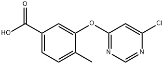 Benzoic acid, 3-[(6-chloro-4-pyrimidinyl)oxy]-4-methyl- Struktur