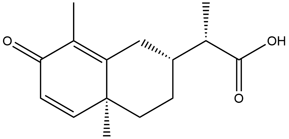 2-Naphthaleneacetic acid, 1,2,3,4,4a,7-hexahydro-α,4a,8-trimethyl-7-oxo-, (αS,2R,4aS)- Struktur