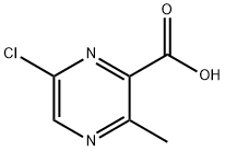 2-Pyrazinecarboxylic acid, 6-chloro-3-methyl- Struktur