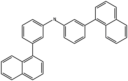 Benzenamine, 3-(1-naphthalenyl)-N-[3-(1-naphthalenyl)phenyl]- Struktur