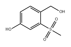 Benzenemethanol, 4-hydroxy-2-(methylsulfonyl)- Struktur