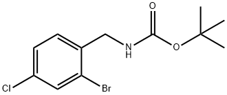 Carbamic acid, N-[(2-bromo-4-chlorophenyl)methyl]-, 1,1-dimethylethyl ester Struktur