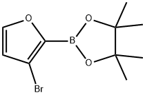 1,3,2-Dioxaborolane, 2-(3-bromo-2-furanyl)-4,4,5,5-tetramethyl- Struktur