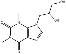 ,Y-dihydroxypropyltheophylline Struktur