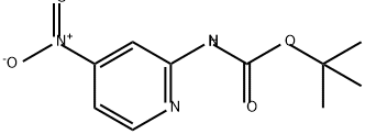 Carbamic acid, N-(4-nitro-2-pyridinyl)-, 1,1-dimethylethyl ester Struktur