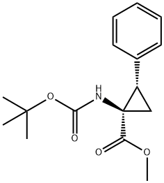 Cyclopropanecarboxylic acid, 1-[[(1,1-dimethylethoxy)carbonyl]amino]-2-phenyl-, methyl ester, (1R,2S)-