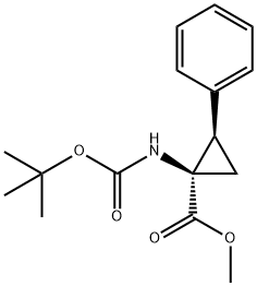 Cyclopropanecarboxylic acid, 1-[[(1,1-dimethylethoxy)carbonyl]amino]-2-phenyl-, methyl ester, (1R,2R)-