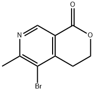 1H-Pyrano[3,4-c]pyridin-1-one, 5-bromo-3,4-dihydro-6-methyl- Struktur