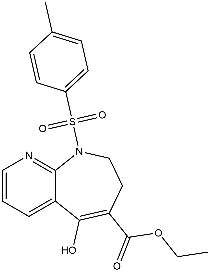 ethyl 5-hydroxy-9-tosyl-8,9-dihydro-7H-pyrido[2,3-b]azepine-6-carboxylate Struktur