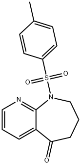 5H-Pyrido[2,3-b]azepin-5-one, 6,7,8,9-tetrahydro-9-[(4-methylphenyl)sulfonyl]- Struktur