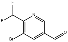 3-Pyridinecarboxaldehyde, 5-bromo-6-(difluoromethyl)- Struktur