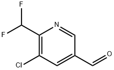 3-Pyridinecarboxaldehyde, 5-chloro-6-(difluoromethyl)- Struktur