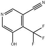 3-Pyridinecarbonitrile, 5-hydroxy-4-(trifluoromethyl)- Struktur