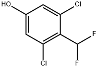 Phenol, 3,5-dichloro-4-(difluoromethyl)- Struktur