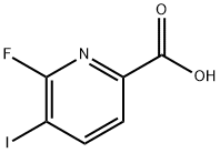 2-Pyridinecarboxylic acid, 6-fluoro-5-iodo- Struktur