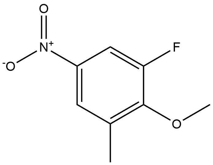 1-Fluoro-2-methoxy-3-methyl-5-nitrobenzene Struktur