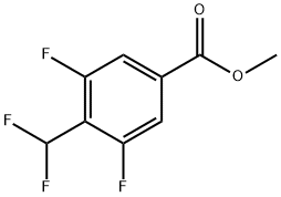 Benzoic acid, 4-(difluoromethyl)-3,5-difluoro-, methyl ester Struktur