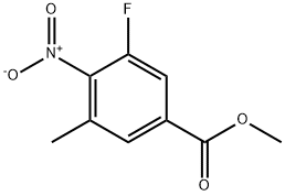 Benzoic acid, 3-fluoro-5-methyl-4-nitro-, methyl ester Struktur