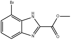 1H-Benzimidazole-2-carboxylic acid, 7-bromo-, methyl ester Struktur