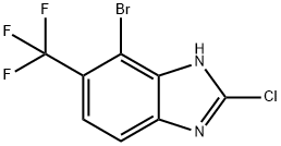 4-Bromo-2-chloro-5-(trifluoromethyl)-1H-1,3-benzimidazole Struktur