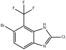 5-Bromo-2-chloro-4-(trifluoromethyl)-1H-1,3-benzimidazole Struktur