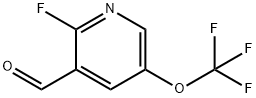 2-Fluoro-5-(trifluoromethoxy)pyridine-3-carboxaldehyde Struktur