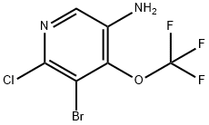 5-Amino-3-bromo-2-chloro-4-(trifluoromethoxy)pyridine Struktur