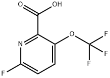 2-Pyridinecarboxylic acid, 6-fluoro-3-(trifluoromethoxy)- Struktur