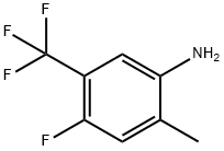 Benzenamine, 4-fluoro-2-methyl-5-(trifluoromethyl)- Struktur