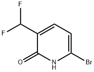 2(1H)-Pyridinone, 6-bromo-3-(difluoromethyl)- Struktur