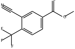 Benzoic acid, 3-cyano-4-(trifluoromethyl)-, methyl ester Struktur