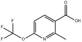 2-Methyl-6-(trifluoromethoxy)pyridine-3-carboxylic acid Struktur