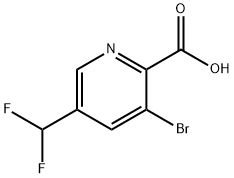 3-Bromo-5-(difluoromethyl)pyridine-2-carboxylic acid Struktur